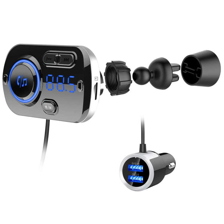 BC49BQ Car Digital Radio Receiver Bluetooth MP3 Player FM Transmitter Voice Assistant QC3.0 Quick Charger - Bluetooth Car Kits by PMC TechLife | Online Shopping South Africa | PMC TechLife