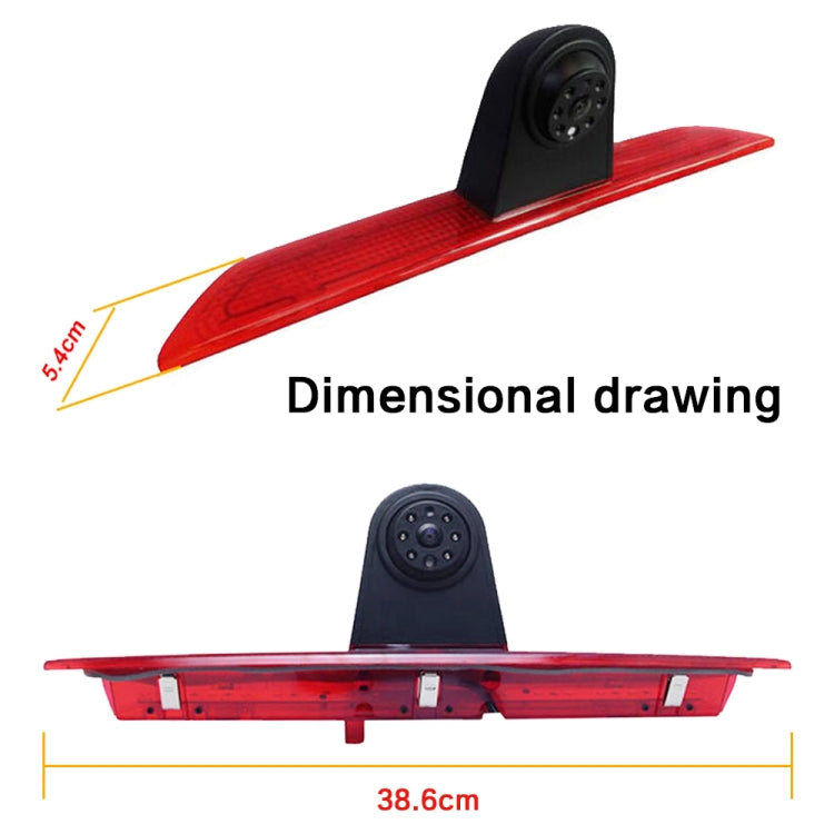 PZ466 Car Waterproof 170 Degree Brake Light View Camera + 7 inch Rearview Monitor for Ford Transit 2014-2015 - Rear View Cameras by PMC TechLife | Online Shopping South Africa | PMC TechLife