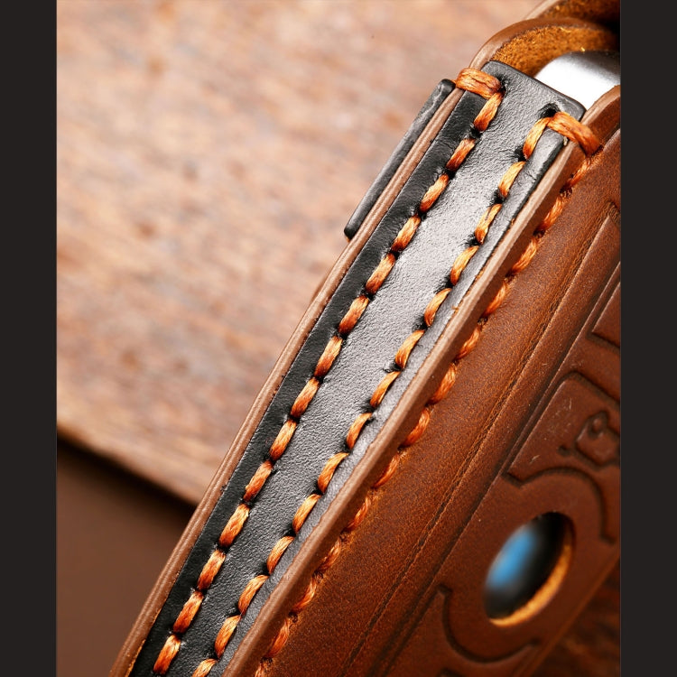 Hallmo Car Cowhide Leather Key Protective Cover Key Case for BMW Blade Style(Black) - free shipping - PMC TechLife - Order now!