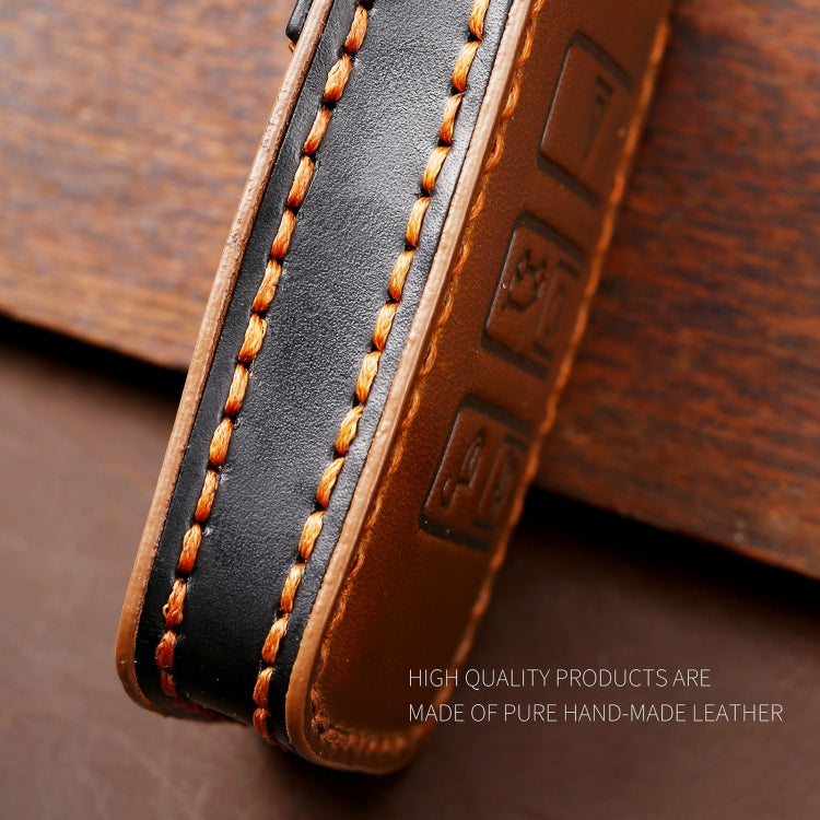 Hallmo Car Cowhide Leather Key Protective Cover Key Case for Land Rover Discovery 5 A Style(Brown) - Car Key Cases by Hallmo | Online Shopping South Africa | PMC TechLife