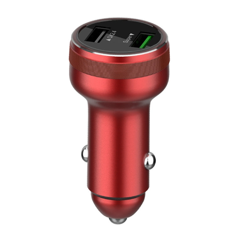 Dual USB 66W Car Flash Charger for OPPO / Huawei (Red) - Car Charger by PMC TechLife | Online Shopping South Africa | PMC TechLife