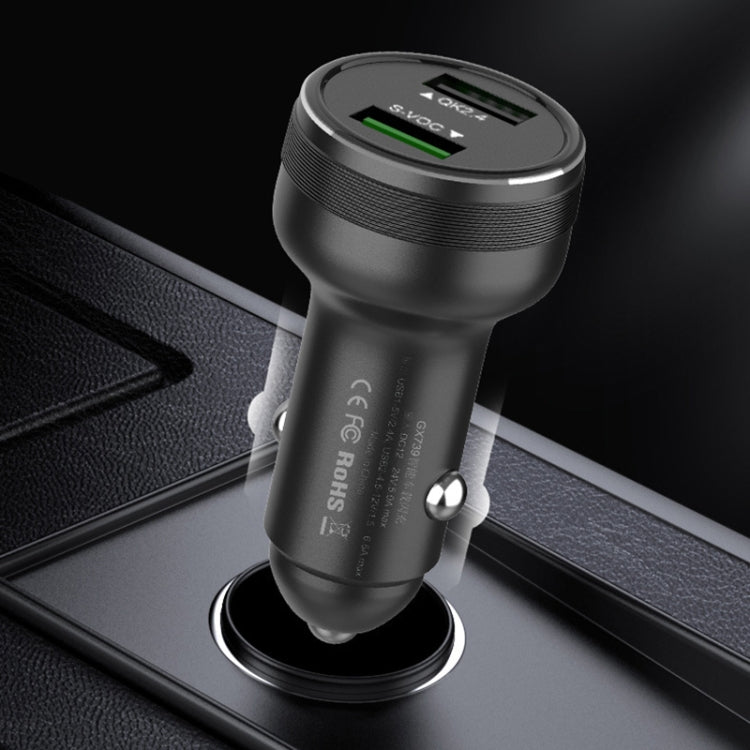 Dual USB 66W Car Flash Charger for OPPO / Huawei (Black) - Car Charger by PMC TechLife | Online Shopping South Africa | PMC TechLife