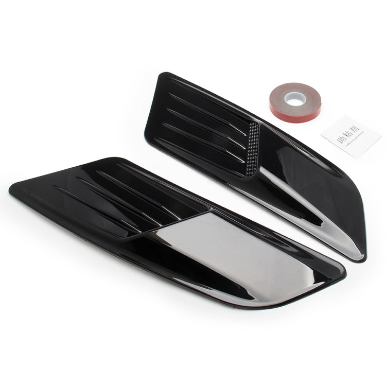 2 PCS Car Decorative Air Flow Intake Scoop Bonnet Side Fender Vent Hood Set for Ford Mustang 2015-2017, Bright Black - Decorative Sticker by PMC TechLife | Online Shopping South Africa | PMC TechLife