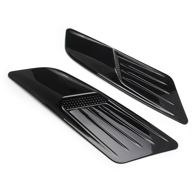 2 PCS Car Decorative Air Flow Intake Scoop Bonnet Side Fender Vent Hood Set for Ford Mustang 2015-2017, Bright Black - Decorative Sticker by PMC TechLife | Online Shopping South Africa | PMC TechLife