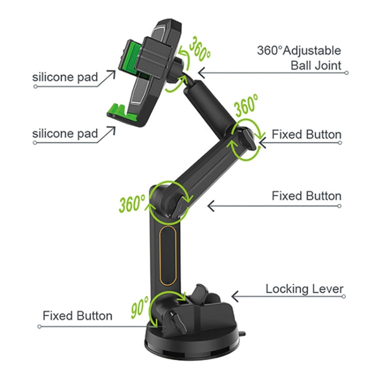 Truck Suction Cup Mobile Phone Holder - Car Holders by PMC TechLife | Online Shopping South Africa | PMC TechLife
