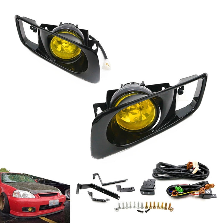 1 Pair Car Modified Front Fog Light for Honda Civic 1999-2000 (Yellow Light) - Fog / Driving Lights by PMC TechLife | Online Shopping South Africa | PMC TechLife