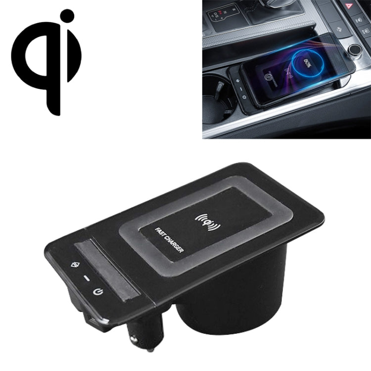 HFC-1052 Car Qi Standard Wireless Charger 15W / 10W Quick Charging for Audi A6L 2019-2022, Left Driving - Wireless Charging Pads by PMC TechLife | Online Shopping South Africa | PMC TechLife