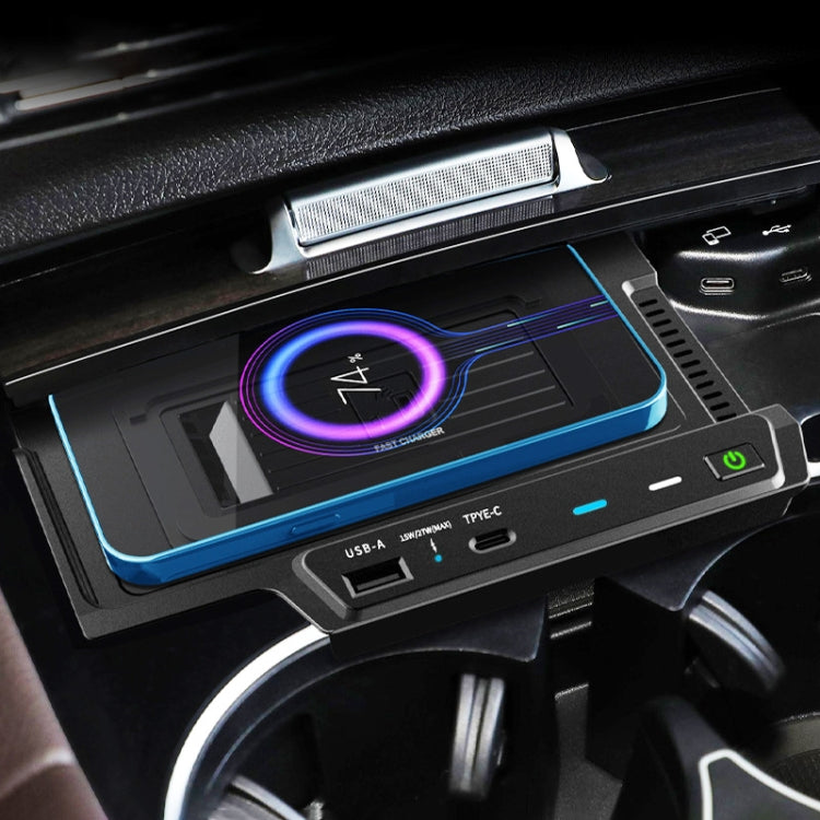 HFC-1022 Car Qi Standard Wireless Charger 15W Quick Charging for Mercedes-Benz GLE 2020-2022, Left and Right Driving - Wireless Charging Pads by PMC TechLife | Online Shopping South Africa | PMC TechLife