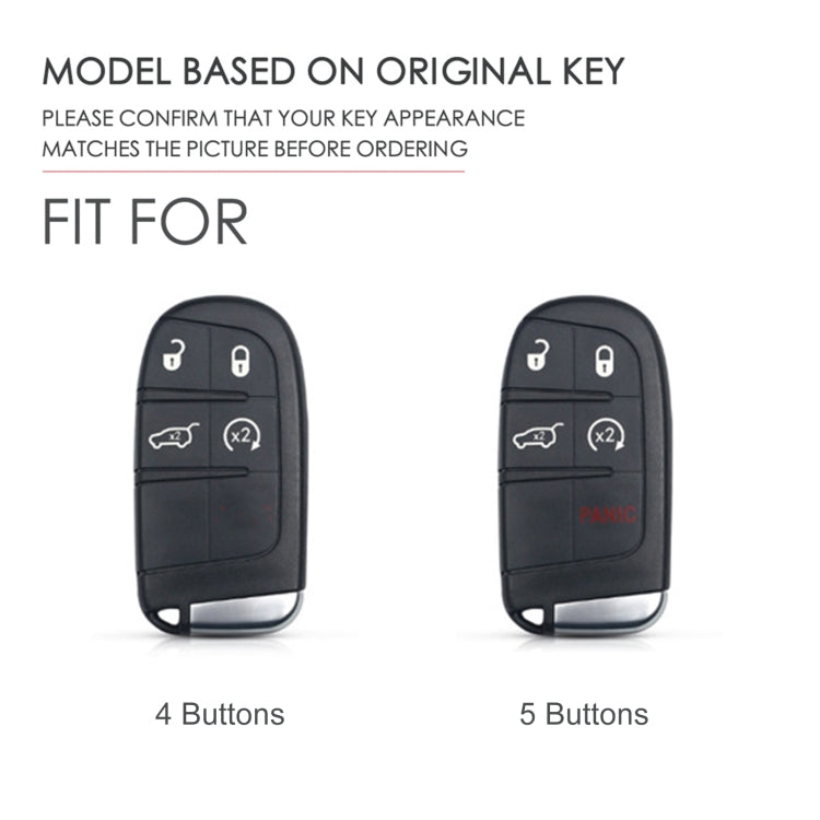 Hallmo Car Genuine Leather Key Protective Cover for Jeep Compass 4-button(Brown) - free shipping - PMC TechLife - Order now!