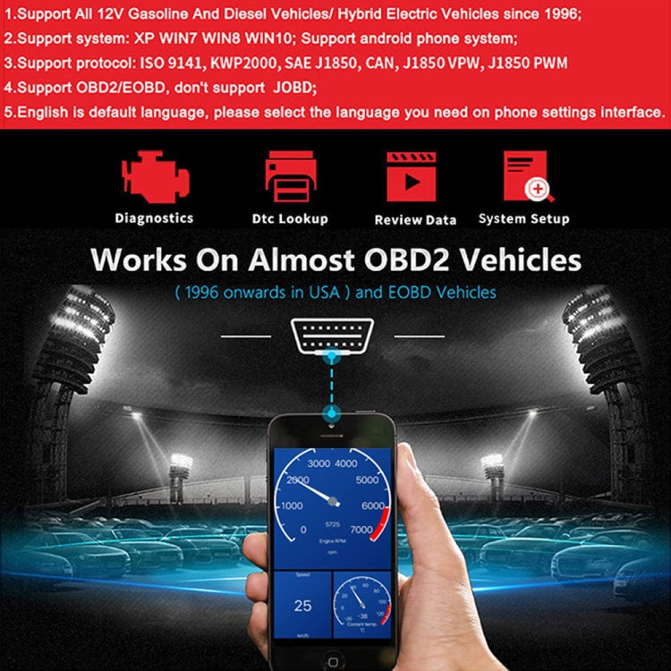 KONNWEI KW901 Android Phone OBD2 Car Bluetooth 5.0 Diagnostic Scan Tools(Orange) - Code Readers & Scan Tools by KONNWEI | Online Shopping South Africa | PMC TechLife | Buy Now Pay Later Mobicred