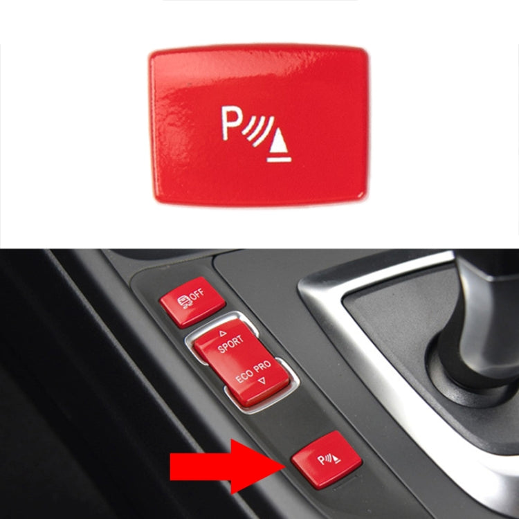 For BMW 3 Series Left Driving Car Central Control Multi-function Radar Button 6131 9252 912(Red) - Car Switches by PMC TechLife | Online Shopping South Africa | PMC TechLife