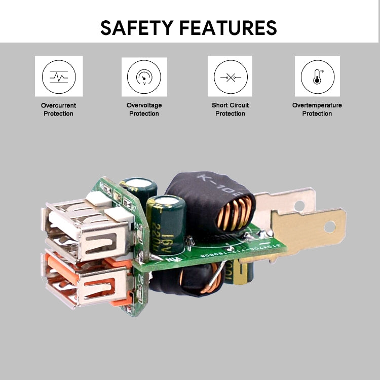 Universal Car QC3.0 Dual Port USB Charger Power Outlet Adapter 5V 2.4A IP66 with 60cm Cable(White Light) - free shipping - PMC TechLife - Order now!