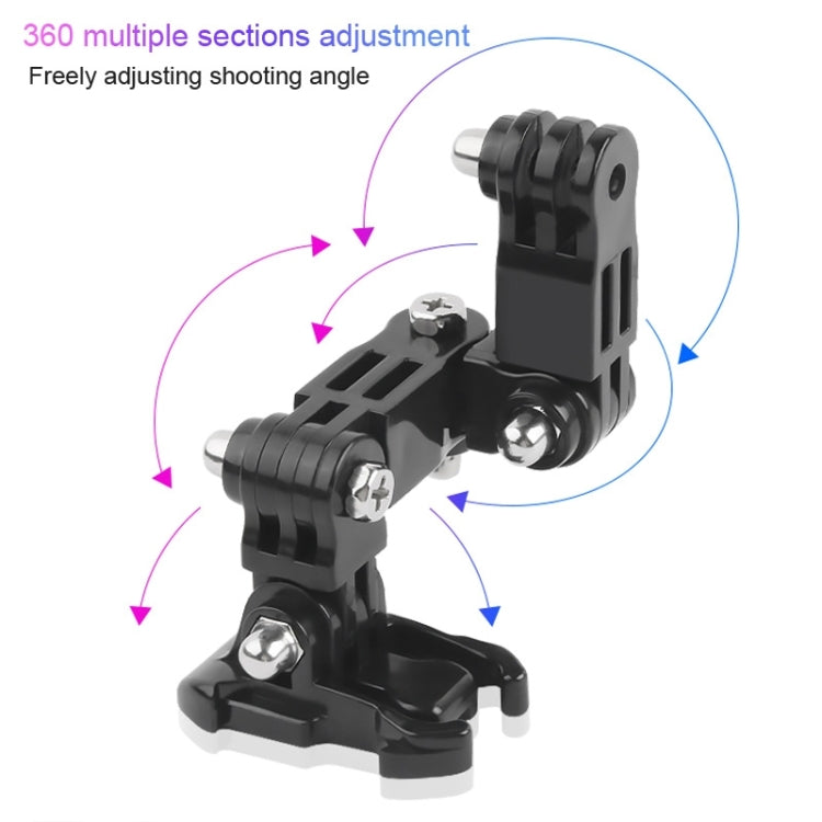 Cycling Helmet Adhesive Multi-Joint Arm Fixed Mount Set with J-Hook Buckle Mount & Adapter & Screw for DJI Osmo Action, GoPro HERO10 Black /9 Black / HERO8 Black /7 /6 /5 /5 Session /4 Session /4 /3+ /3 /2 /1, Xiaoyi and Other Action Cameras -  by PMC TechLife | Online Shopping South Africa | PMC TechLife