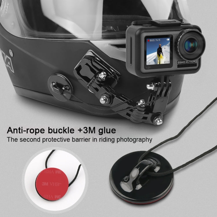 Cycling Helmet Adhesive Multi-Joint Arm Fixed Mount Set with J-Hook Buckle Mount & Adapter & Screw for DJI Osmo Action, GoPro HERO10 Black /9 Black / HERO8 Black /7 /6 /5 /5 Session /4 Session /4 /3+ /3 /2 /1, Xiaoyi and Other Action Cameras -  by PMC TechLife | Online Shopping South Africa | PMC TechLife