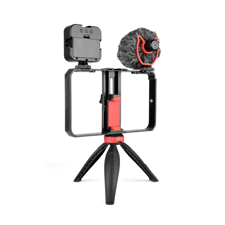 YELANGU PC204 YLG1801D Vlogging Live Broadcast LED Selfie Light Smartphone Video Rig Handle Stabilizer Bracket Kits with Microphone & Tripod - free shipping - PMC TechLife - Order now!