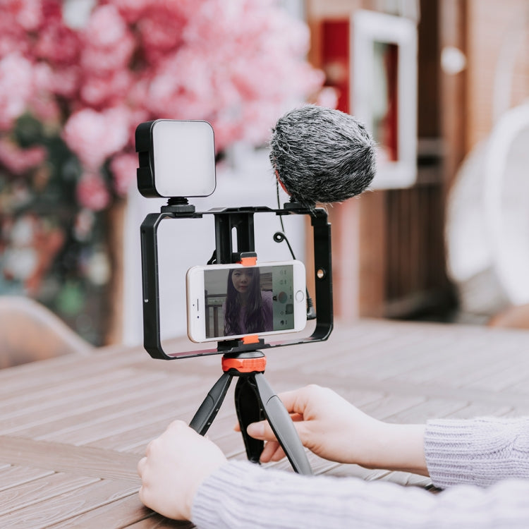 YELANGU PC204 YLG1801D Vlogging Live Broadcast LED Selfie Light Smartphone Video Rig Handle Stabilizer Bracket Kits with Microphone & Tripod - free shipping - PMC TechLife - Order now!