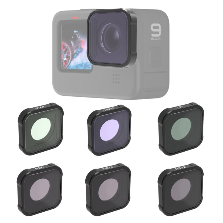 JSR KB Series STAR+CPL+NIGHT+ND8+ND16+ND32 Lens Filter for GoPro HERO13 Black /12 Black /11 Black /10 Black /9 Black - free shipping - PMC TechLife - Order now!