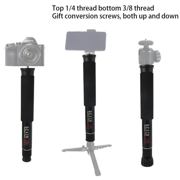 BEXIN P308D Portable Travel Outdoor DSLR Camera Aluminum Alloy Monopod Holder (Black) - free shipping - PMC TechLife - Order now!