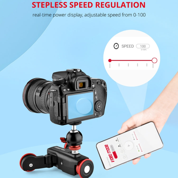 YELANGU L5 Electric Track Slider 3-Wheel Rolling Dolly Car, Load: 3kg(Black) - free shipping - PMC TechLife - Order now!