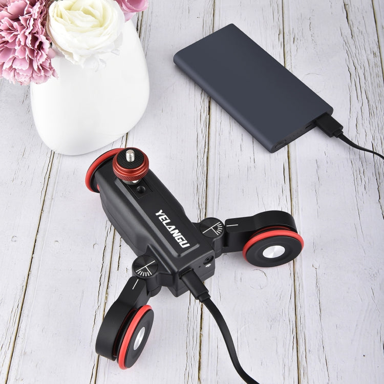 YELANGU L5 Electric Track Slider 3-Wheel Rolling Dolly Car, Load: 3kg(Black) - free shipping - PMC TechLife - Order now!