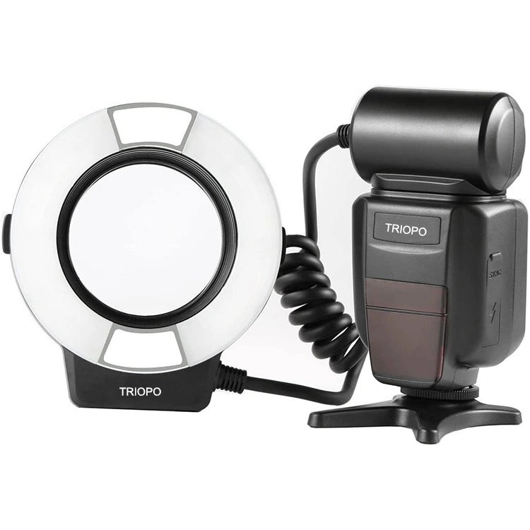 TRIOPO TR-15EX Macro Ring TTL Flash Light with 6 Different Size Adapter Rings For Nikon I-TTL (Black) - free shipping - PMC TechLife - Order now!