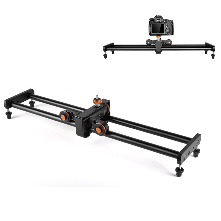 YELANGU YLG0119A 60cm Splicing Slide Rail Track + Trolley Rail Buckle for SLR Cameras / Video Cameras(Black) - free shipping - PMC TechLife - Order now!