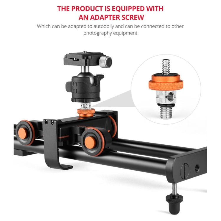 YELANGU YLG0119A 60cm Splicing Slide Rail Track + Trolley Rail Buckle for SLR Cameras / Video Cameras(Black) - free shipping - PMC TechLife - Order now!