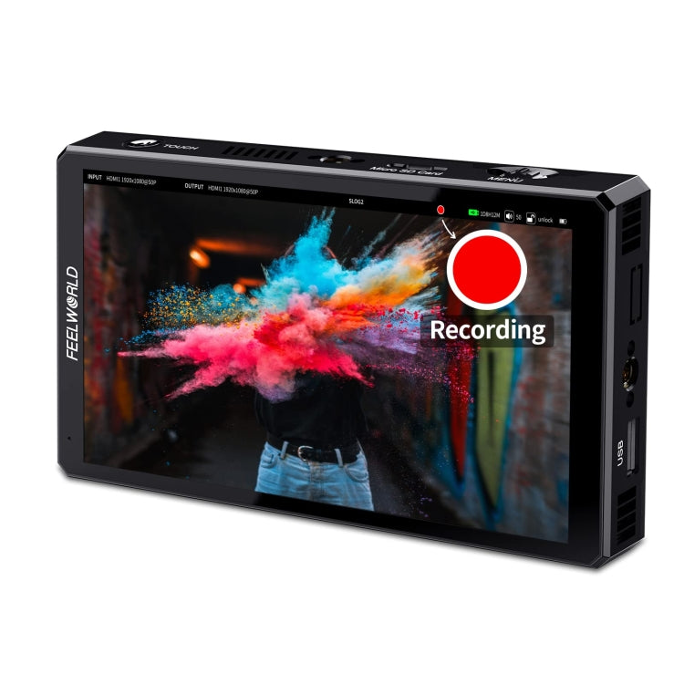 FEELWORLD CUT6S 6-inch Touch Screen Monitor Recorder FHD IPS 4K HDMI 3G-SDI Camera Field Monitor (Black) - free shipping - PMC TechLife - Order now!