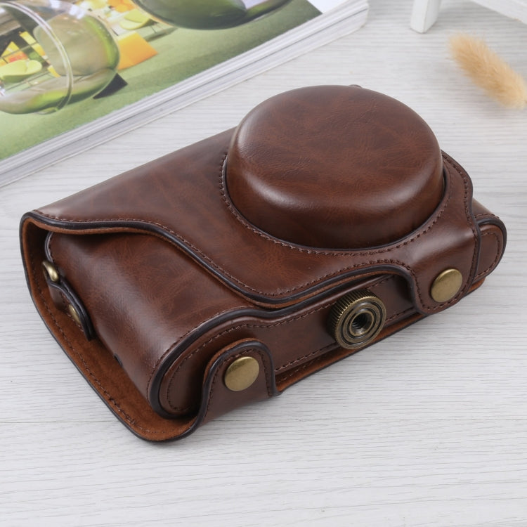 Full Body Camera PU Leather Case Bag with Strap for Samsung Galaxy Camera EK-GC100 / EK-GC110 / EK-GC200(Coffee) - Leather Bag by PMC TechLife | Online Shopping South Africa | PMC TechLife