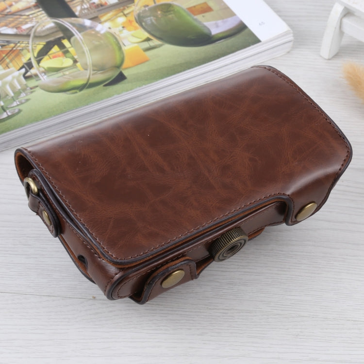 Full Body Camera PU Leather Case Bag with Strap for Samsung Galaxy Camera EK-GC100 / EK-GC110 / EK-GC200(Coffee) - Leather Bag by PMC TechLife | Online Shopping South Africa | PMC TechLife