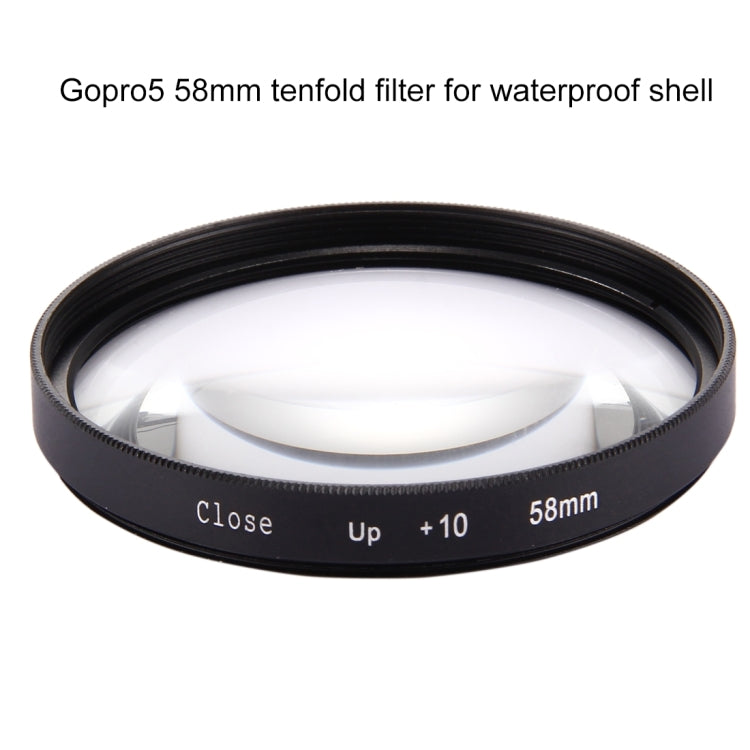 58mm 2 in 1 10X Close-Up Lens Filter for GoPro HERO7 Black/6 /5 - Lens Filter by PMC TechLife | Online Shopping South Africa | PMC TechLife
