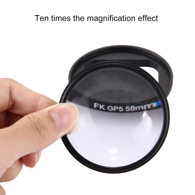 58mm 2 in 1 10X Close-Up Lens Filter for GoPro HERO7 Black/6 /5 - Lens Filter by PMC TechLife | Online Shopping South Africa | PMC TechLife