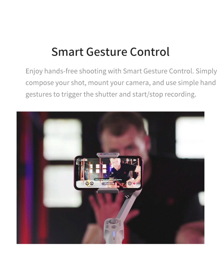 MOZA Mini MX 3 Axis Foldable Handheld Gimbal Stabilizer for Action Camera and Smart Phone(Grey) - free shipping - PMC TechLife - Order now!