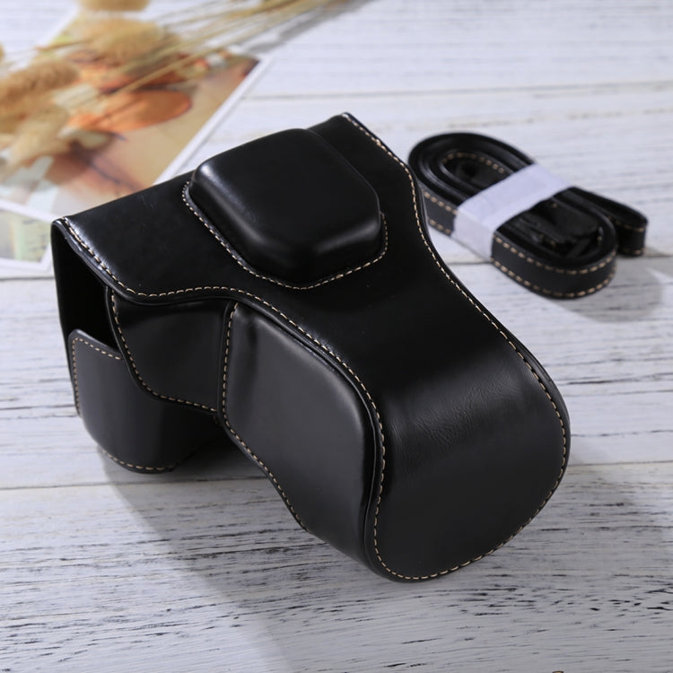 Full Body Camera PU Leather Case Bag with Strap for FUJIFILM XT10 / XT20 (16-50mm / 18-55mm Lens)(Black) - Leather Bag by PMC TechLife | Online Shopping South Africa | PMC TechLife