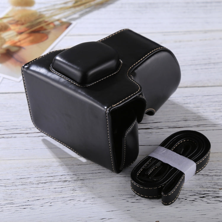 Full Body Camera PU Leather Case Bag with Strap for FUJIFILM XT10 / XT20 (16-50mm / 18-55mm Lens)(Black) - Leather Bag by PMC TechLife | Online Shopping South Africa | PMC TechLife