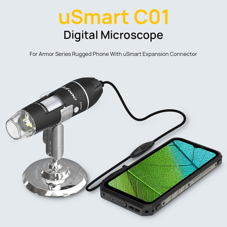 Ulefone uSmart C01 Wired Digital Microscope for Ulefone Armor 18 Series / 9 / 9E & Power Armor 16 Series / 13 / Armor Pad(Black) - free shipping - PMC TechLife - Order now!