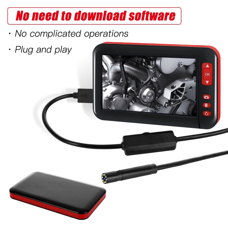 P20 4.3 Inch Screen Display HD1080P Inspection Endoscope with 8 LEDs, Length: 10m, Lens Diameter: 8mm, Hard Line -  by PMC TechLife | Online Shopping South Africa | PMC TechLife