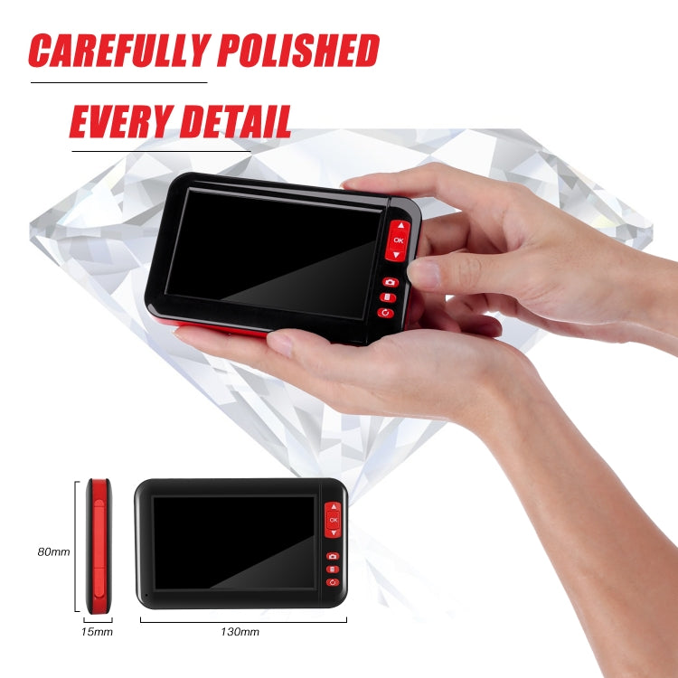 P20 4.3 Inch Screen Display HD1080P Inspection Endoscope with 8 LEDs, Length: 10m, Lens Diameter: 8mm, Hard Line -  by PMC TechLife | Online Shopping South Africa | PMC TechLife