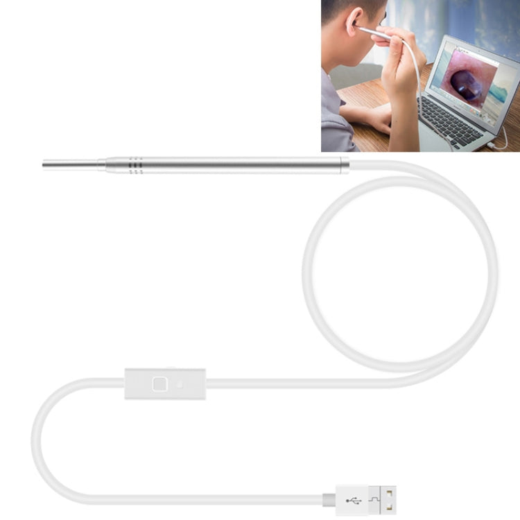 1MP HD Visual Ear Nose Tooth Endoscope Borescope with 6 LEDs, Lens Diameter: 3.9mm(Silver) -  by PMC TechLife | Online Shopping South Africa | PMC TechLife
