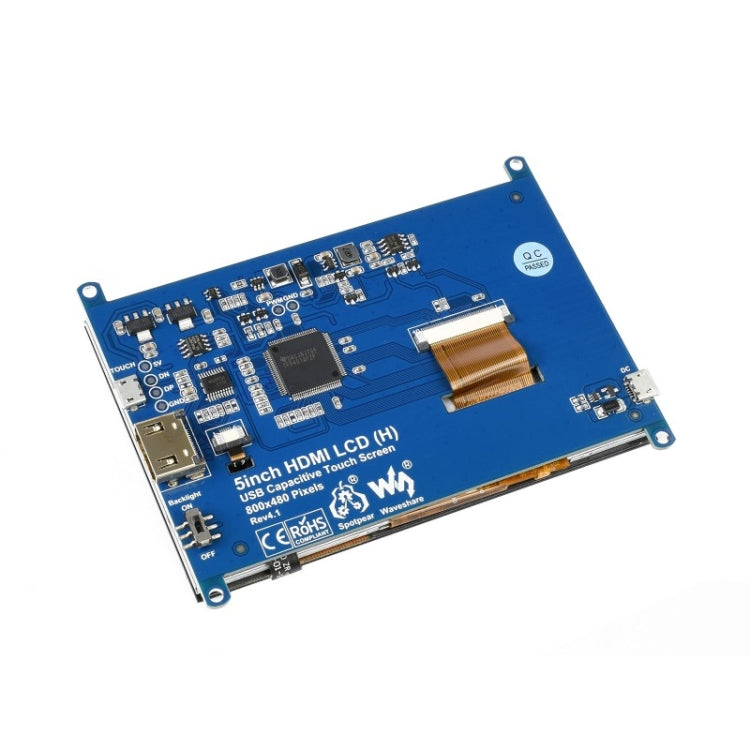 Waveshare 5 inch Slimmed-down Version 800 x 480 Toughened Glass Panel Capacitive Touch Screen LCD (H) - free shipping - PMC TechLife - Order now!