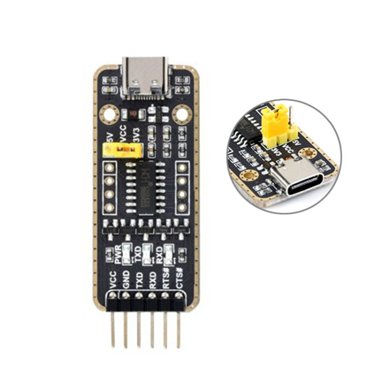 Waveshare Type-C / USB-C to UART High Band Rate Transmission Module Connectors - free shipping - PMC TechLife - Order now!