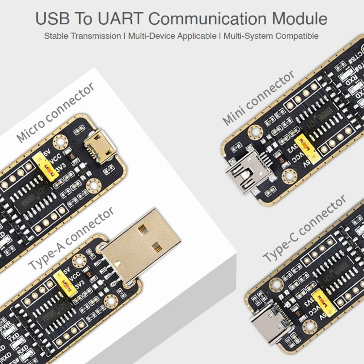 Waveshare Type-C / USB-C to UART High Band Rate Transmission Module Connectors - free shipping - PMC TechLife - Order now!