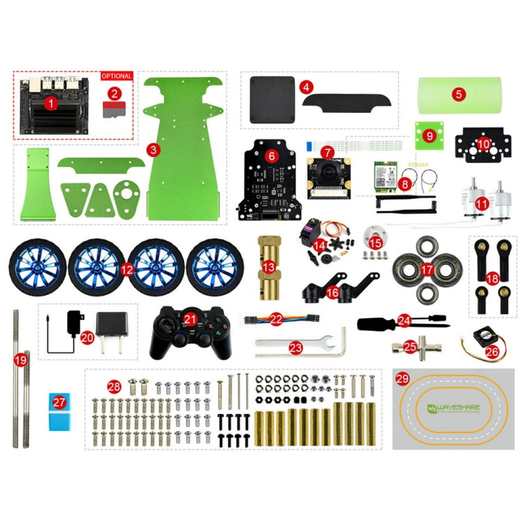 Waveshare JetRacer AI Kit, AI Racing Robot Powered by Jetson Nano - free shipping - PMC TechLife - Order now!