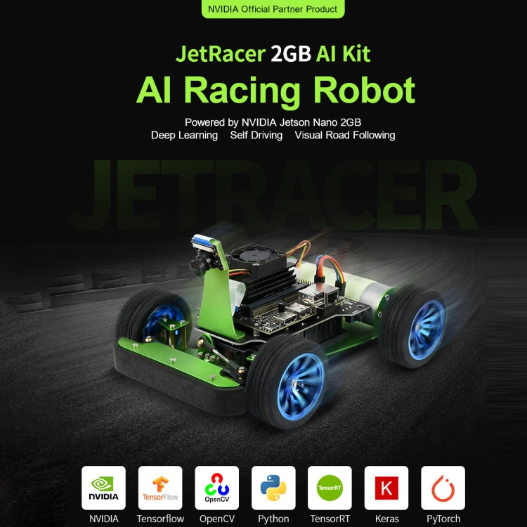 Waveshare JetRacer 2GB AI Kit, AI Racing Robot Powered by Jetson Nano 2GB, EU Plug - free shipping - PMC TechLife - Order now!