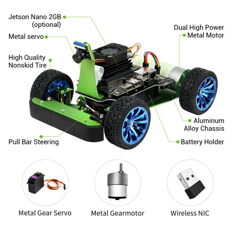 Waveshare JetRacer 2GB AI Kit, AI Racing Robot Powered by Jetson Nano 2GB, EU Plug - free shipping - PMC TechLife - Order now!