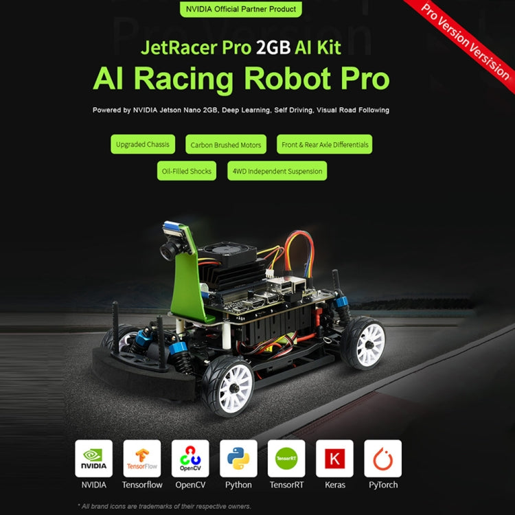 Waveshare JetRacer Pro 2GB AI Kit, High Speed AI Racing Robot Powered by Jetson Nano 2GB, Pro Version, EU Plug - free shipping - PMC TechLife - Order now!