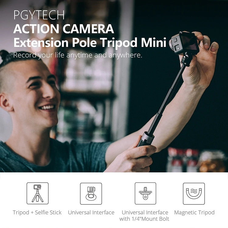 PGYTECH P-GM-117 Action Camera Tripod Extension Selfie Stick for DJI Osmo Action(Black) - free shipping - PMC TechLife - Order now!