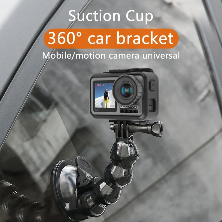 Suction Cup Jaws Flex Clamp Mount for GoPro, Insta360, DJI and Other Action Cameras(Black) - Mount & Holder by PMC TechLife | Online Shopping South Africa | PMC TechLife | Buy Now Pay Later Mobicred