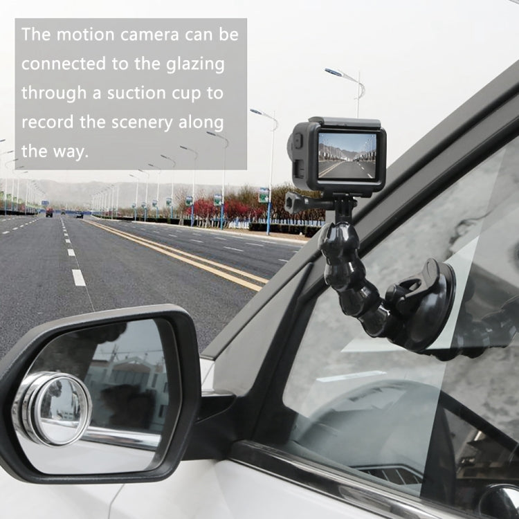 Suction Cup Jaws Flex Clamp Mount for GoPro, Insta360, DJI and Other Action Cameras(Black) - Mount & Holder by PMC TechLife | Online Shopping South Africa | PMC TechLife | Buy Now Pay Later Mobicred