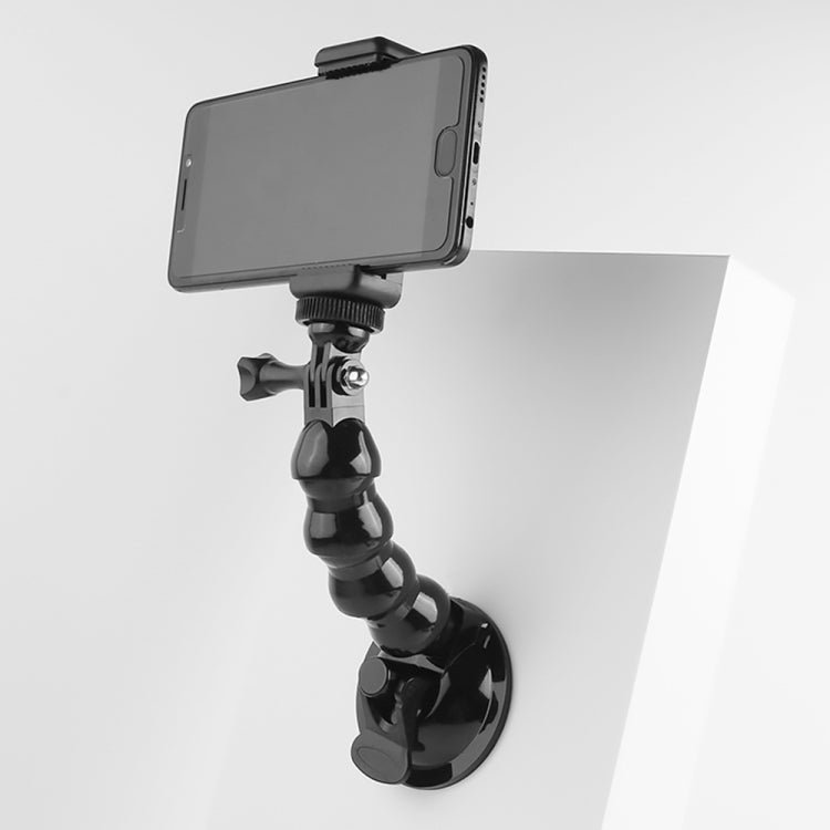 Suction Cup Jaws Flex Clamp Mount for GoPro, Insta360, DJI and Other Action Cameras(Black) - Mount & Holder by PMC TechLife | Online Shopping South Africa | PMC TechLife | Buy Now Pay Later Mobicred